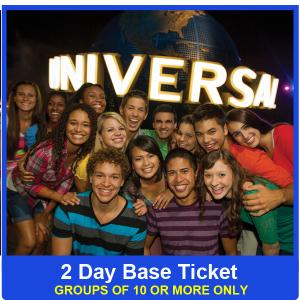 Universal Orlando 2 Day Base Group Rate